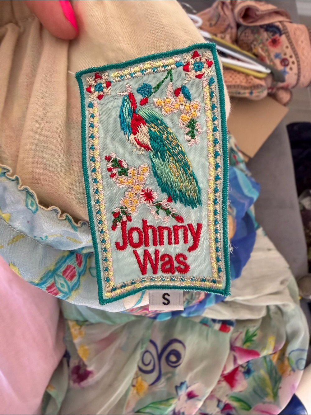 Johnny Was Boho Patchwork Maxi Skirt in Multi - Picture 5 of 5